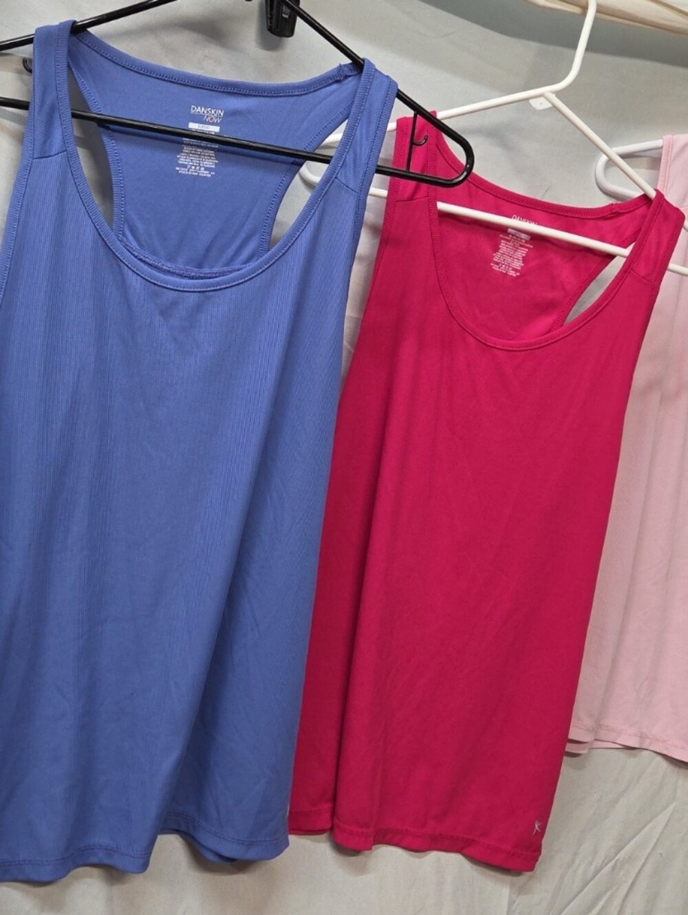 3 Women’s Dansin Now Tank Tops - Pink, Hot Pink, Blue